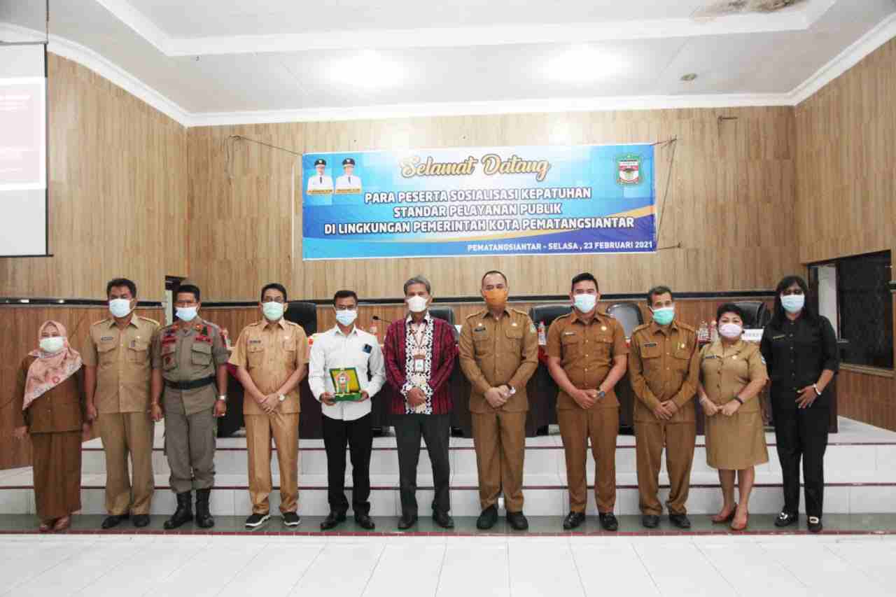 Bersama Ombudsman Sumut, Pemko Pematangsiantar Sosialisasi Kepatuhan Standar Pelayanan Publik OPD