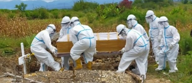 Satu Warga Pegagan Julu I Meninggal Terkonfirmasi Covid-19 Dikebumikan dengan Protokol Kesehatan