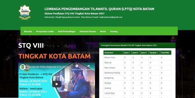 Beri Kemudahan Masyarakat, Kominfo Sediakan Layanan Streaming STQ VIII Tingkat Kota Batam