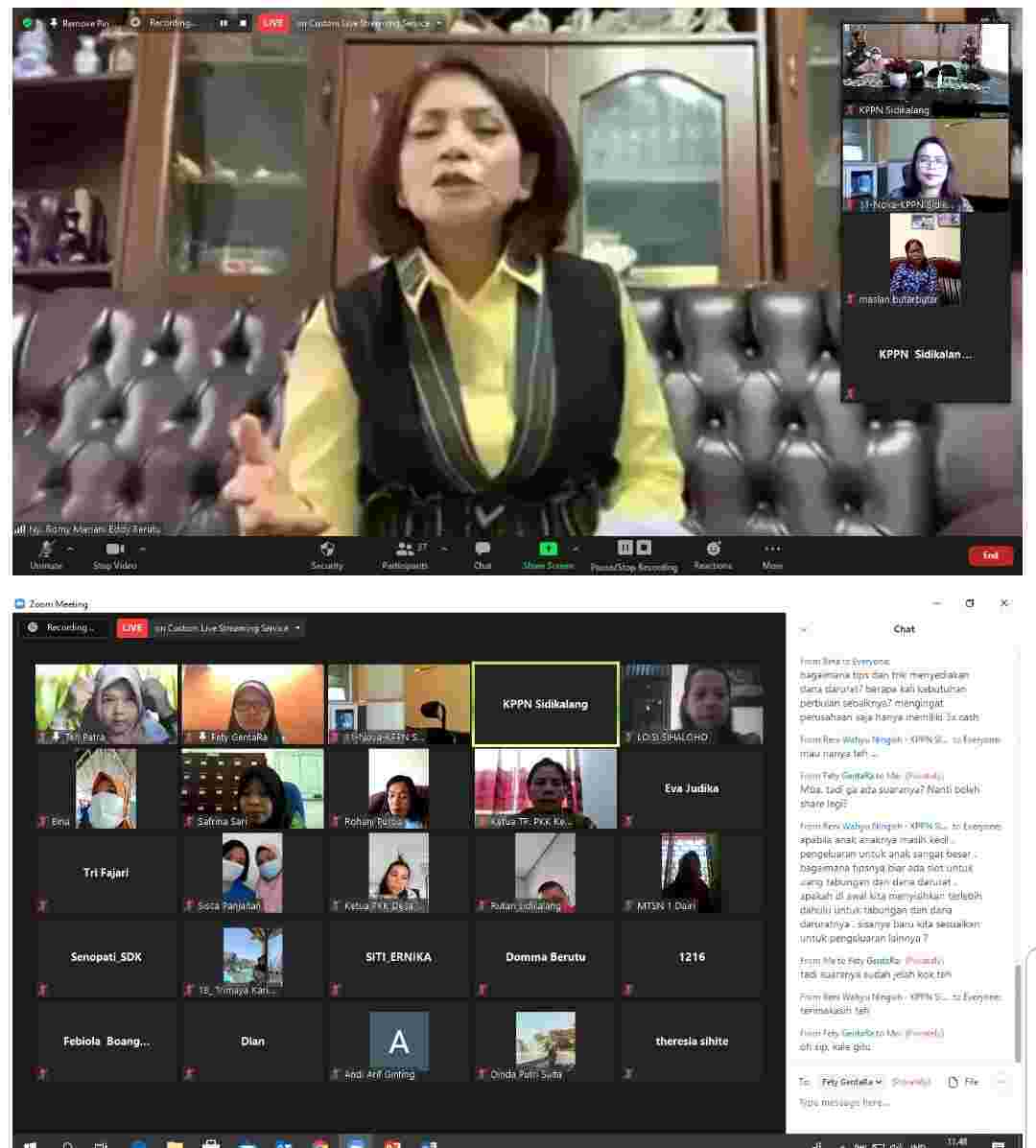 Ketua PKK Dairi Menjadi Pembicara Utama di Acara Sharing Session Manajemen Keuangan Rumah Tangga 