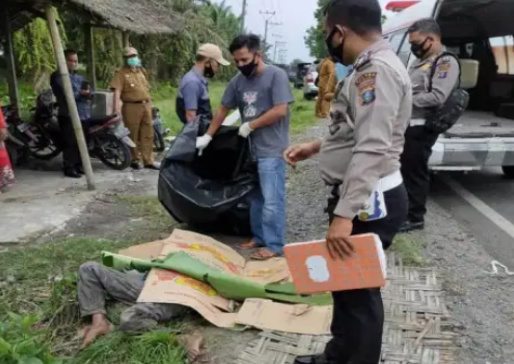 Ditemukan Sosok Mayat Pria, Diduga Korban Tabrak Lari di Jalan Lintas Binjai-Kuala