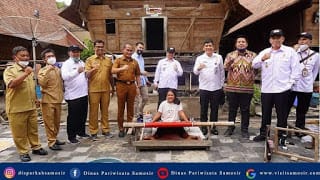 Bupati Samosir dan Kadis Sambut Kunker Setjen Dewan Ketahanan Nasional