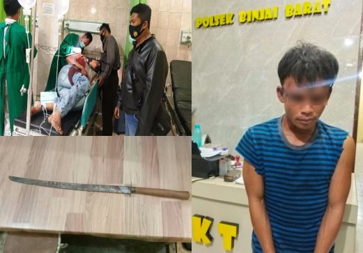 Gara-Gara Sakit Hati, Polisi Dibacok Pakai Klewang di Binjai