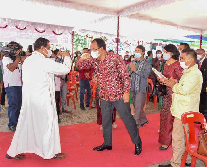 Bupati Humbahas Hadiri Pesta Pangompoion Gereja Katolik Stasi ST Mikael Simagulampe