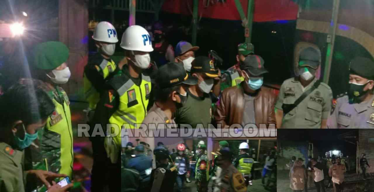 Gabungan Satgas covid -19 Bubarkan dan Tutup Cafe Seputaran Tanjung Pinggir