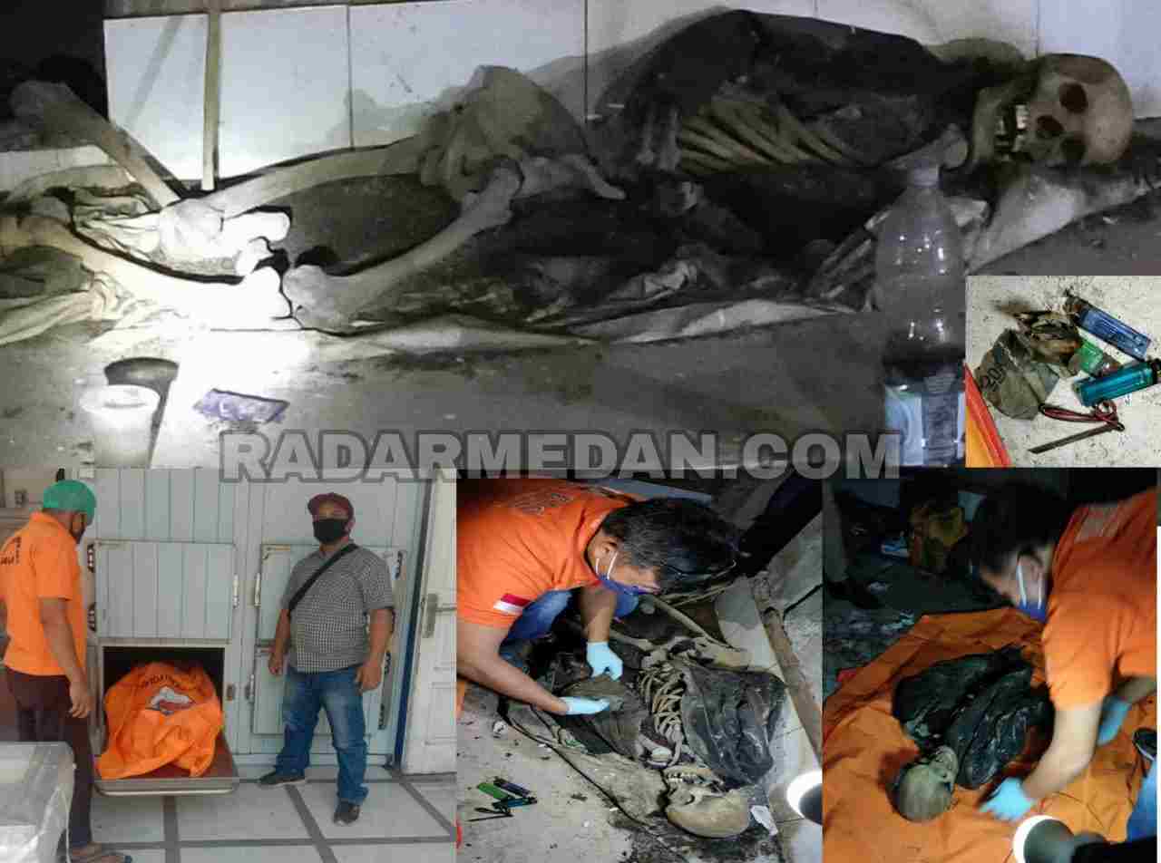 Kerangka Manusia di Rumah Kos Dievakuasi Polsek Bangun ke RS Bhayangkara Medan