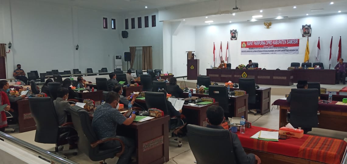 DPRD Samosir Gelar Paripurna Terkait Rekomendasi Laporan Pertanggungjawaban LKPJ 2020
