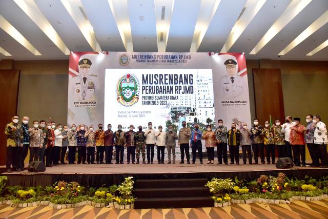 Bupati Samosir Vandiko Timotius Gultom Hadiri Musrenbang Perubahan RPJMD Provsu 2019-2023