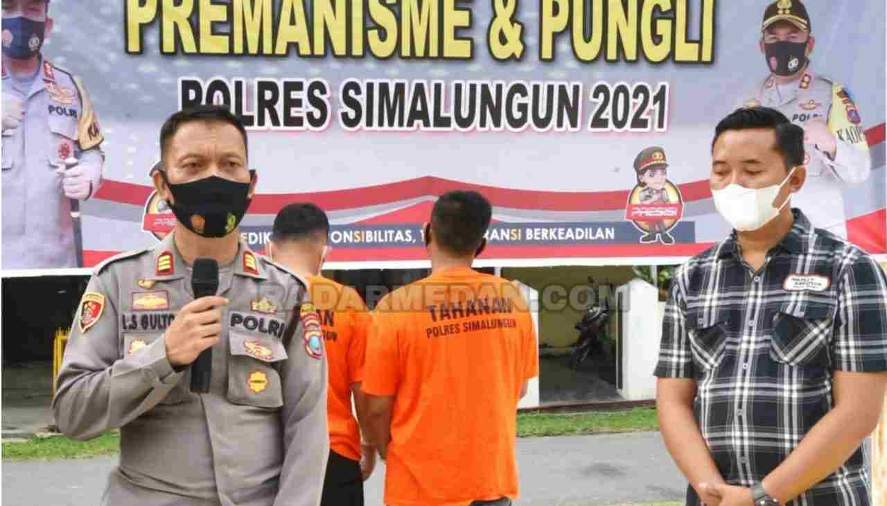 Dari Jalan Asahan, 2 Pria Asal Pematangsiantar Diamankan Polsek Bangun Dalam Operasi Anti Premanisme