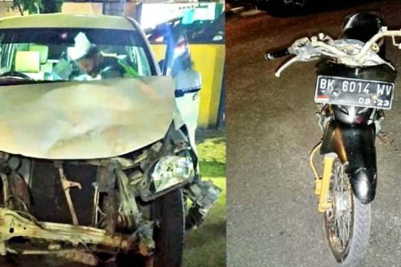 Terobos Lampu Merah, Supra Fit dan Xenia Berlaga di Jalan Ahmad Yani Pematangsiantar