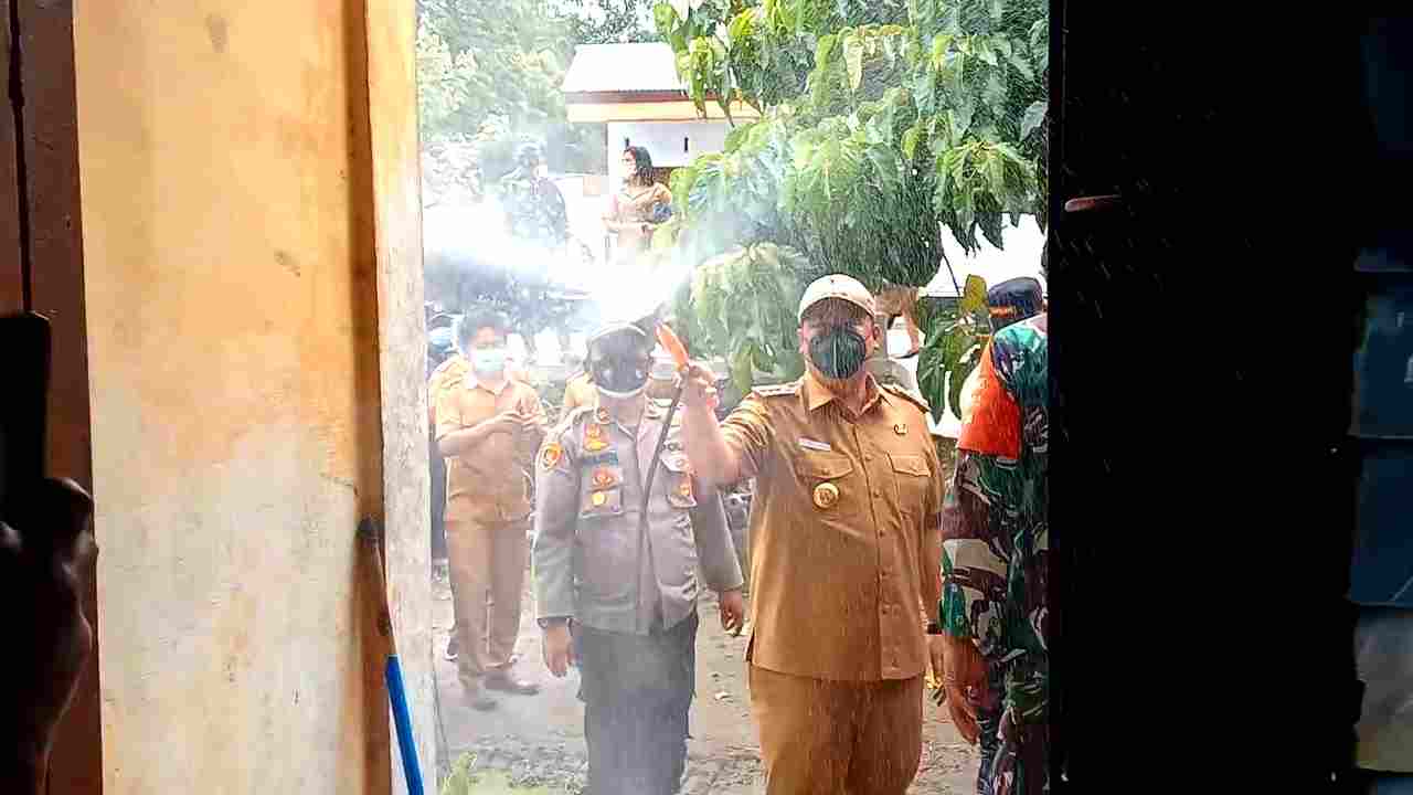 Forkopimda Laksanakan Gerakan Gempur Covid-19 Serentak di Wilayah Kabupaten Samosir