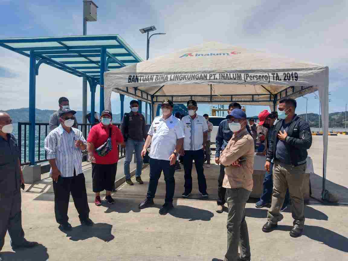 Bupati dan Wakil Bupati Samosir Monitoring Pos Penyekatan PPKM Mikro