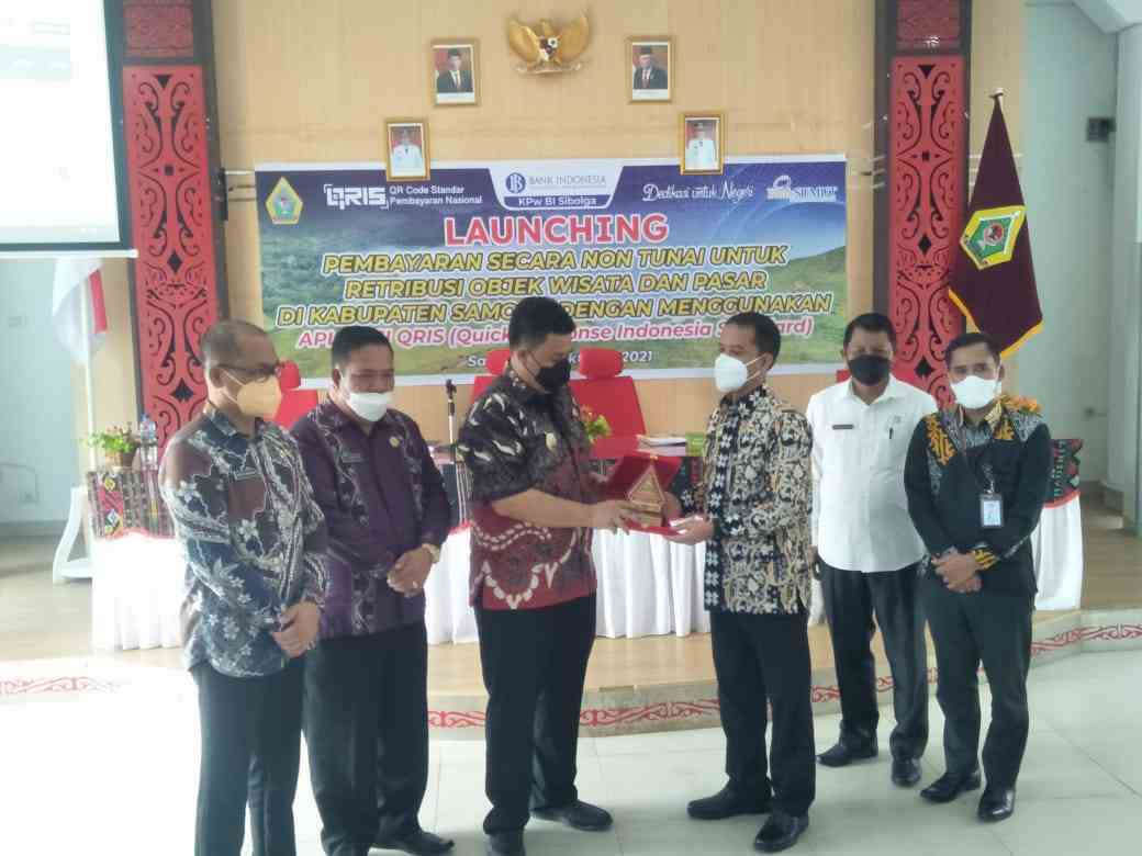 Bupati Samosir Launching Pembayaran Non Tunai Berbasis QRIS