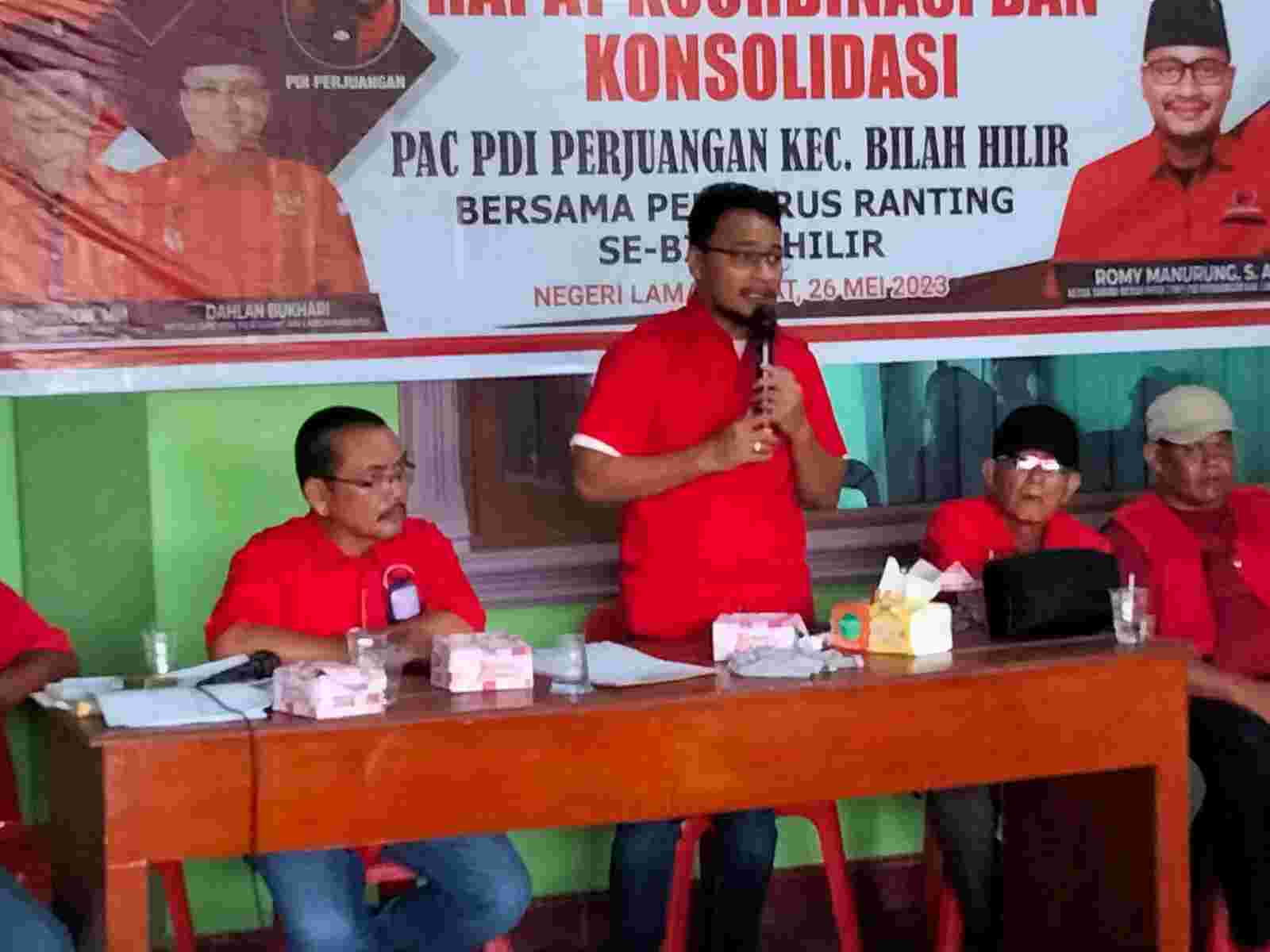 PAC PDIP Bilah Hilir Gelar Konsolidasi, Romy Manurung: Militansi Harus Dijaga