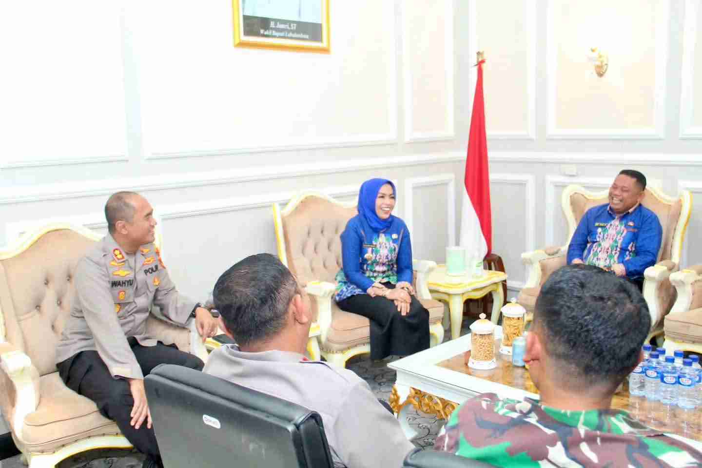 Bupati dan Wabup Labuhanbatu Terima Kunjungan Silahturahmi Kapolres dan Dandim 0209/LB