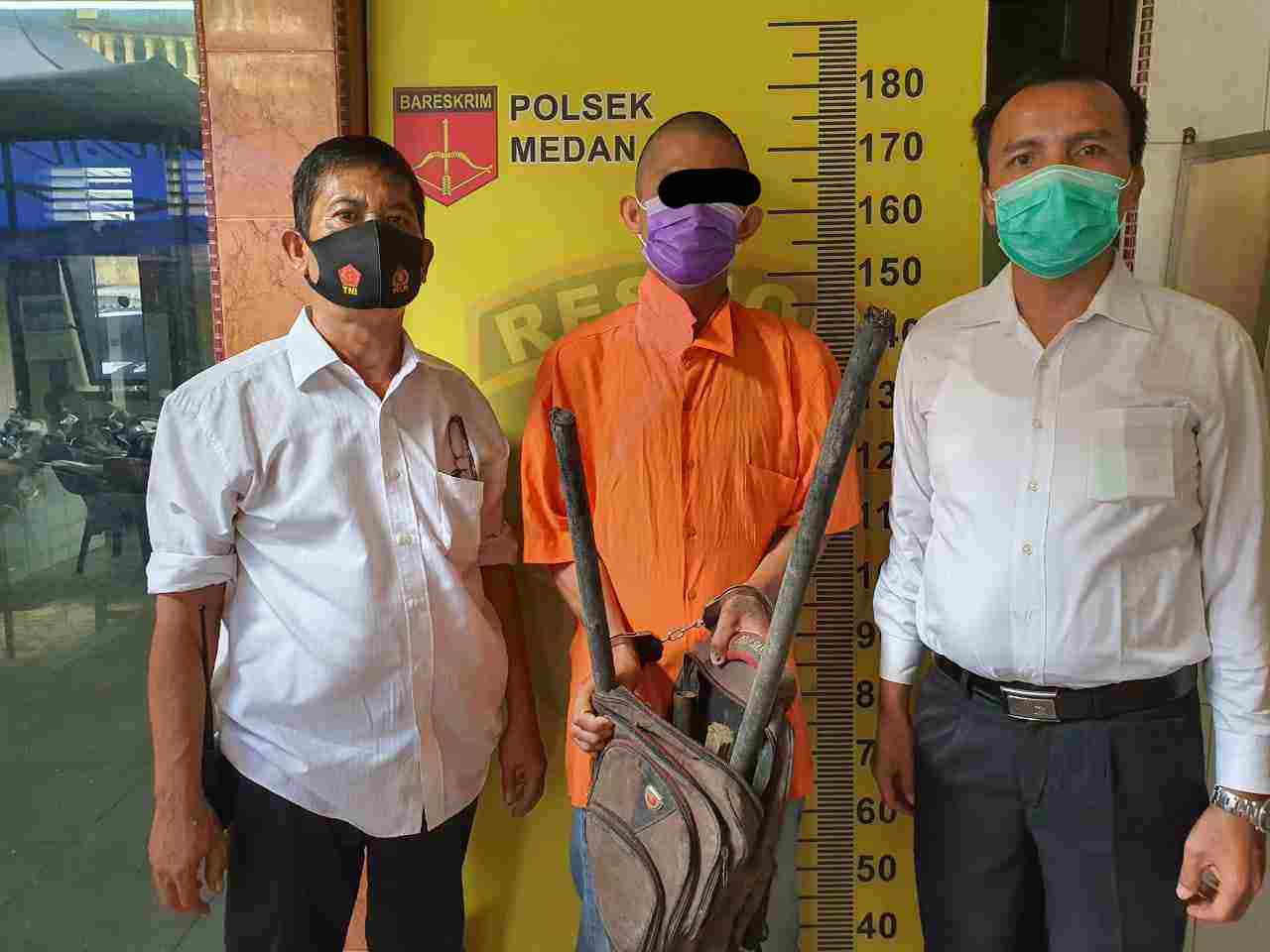 Polsek Medan Area Ringkus Seorang Pria Pencuri Kabel Telkom