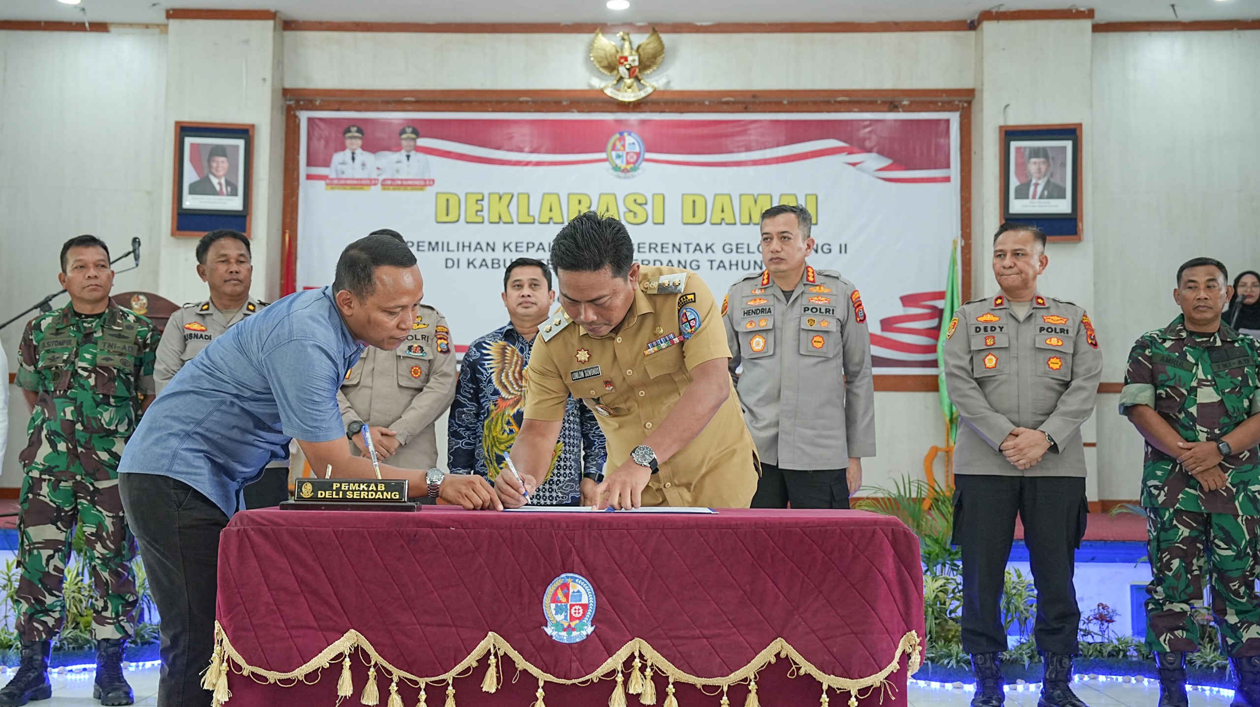 Menuju Pilkades Serentak 2026, Deli Serdang Deklarasikan Pemilu Desa yang Damai