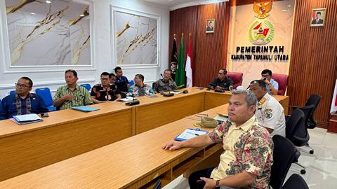 Bupati Tapanuli Utara Ikuti Rakor Khusus Pengendalian Karhutla 2026 Secara Virtual