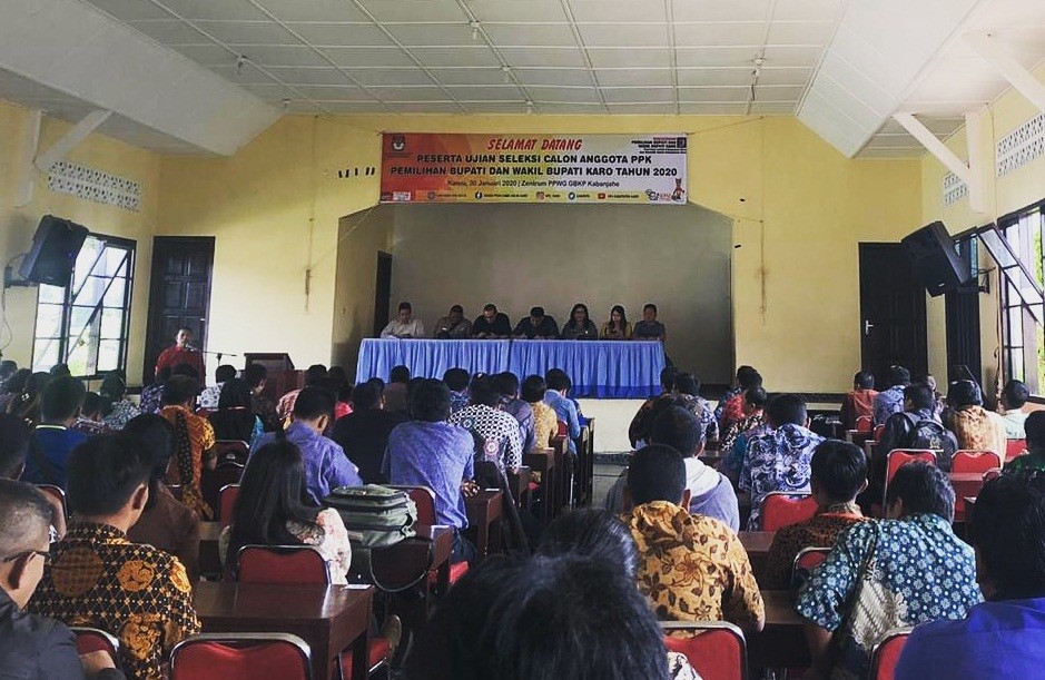 KPUD Karo Lasanakan Ujian Tertulis Seleksi Anggota PPK