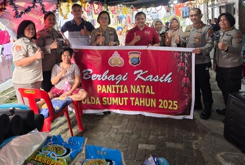 Natal Berbagi Kasih, Polda Sumut Hadirkan Harapan di Rumah Kesembuhan Sahabat Lazarus Medan