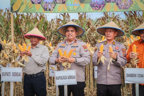 Polres Serdang Bedagai Ikut Panen Jagung Serentak Kuartal I 2026