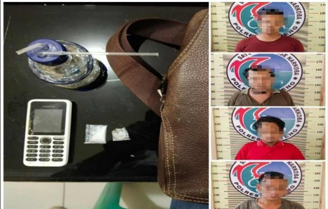 Pesta Sabu Dalam Pondok, Empat Pria Diringkus Polisi