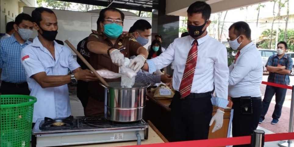 Dit Resnarkoba Polda Sumut Musnahkan Barangbukti Narkoba