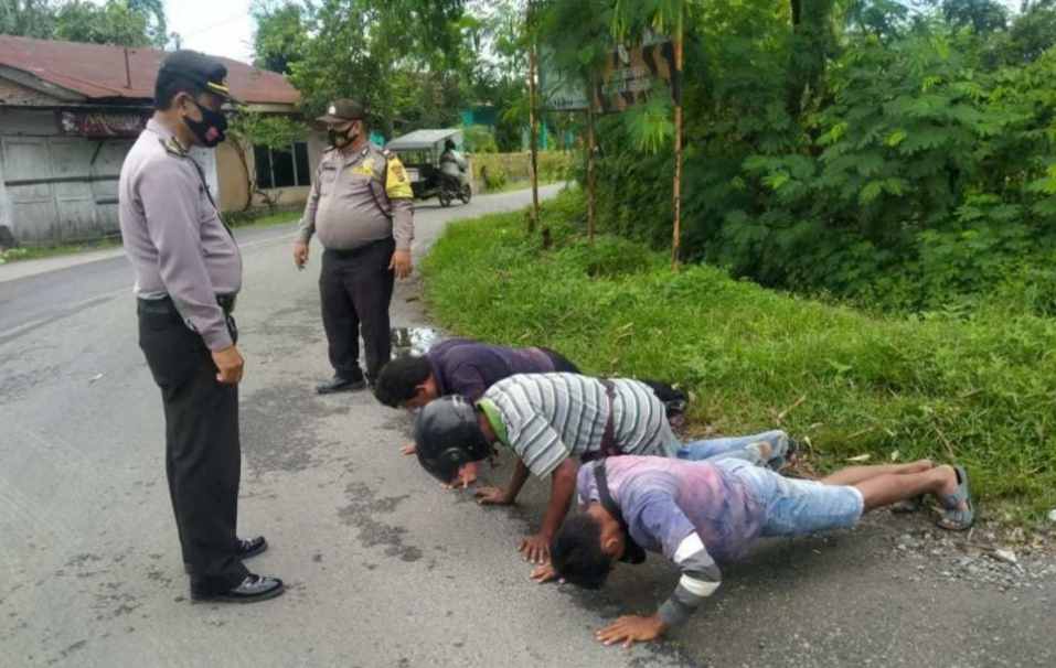 Polsek Beringin Lakukan Operasi Yustisi, Pelanggar Prokes Diberi Hukuman