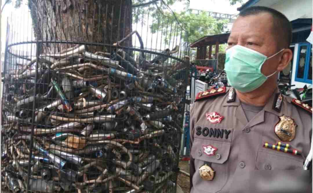Satlantas Polrestabes Medan Tindak Kendaraan Pakai Knalpot Racing