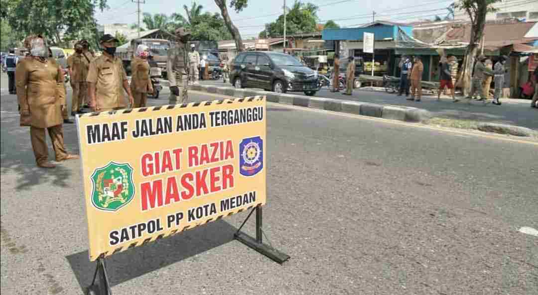 Gugus Tugas Covid-19 Medan Masih  Temukan Warga yang Tak Pakai Masker