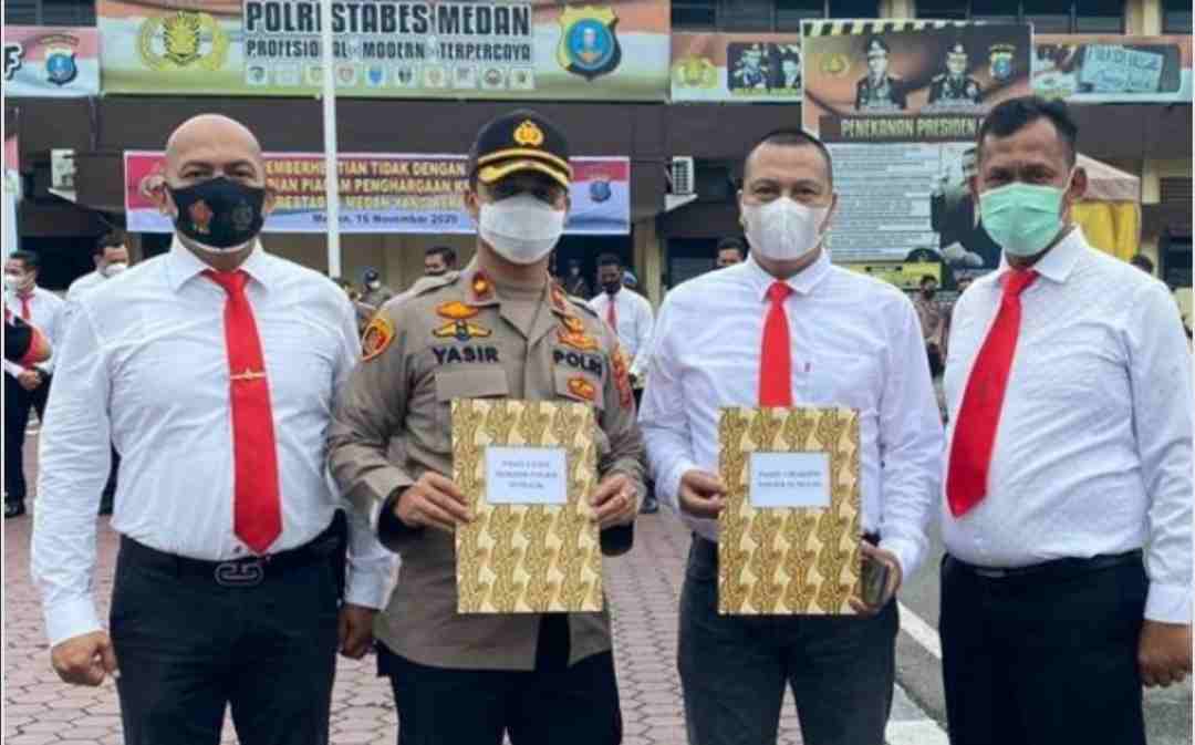 Ungkap Kasus Menonjol 28 Personil Polsek Sunggal dapat Penghargaan 