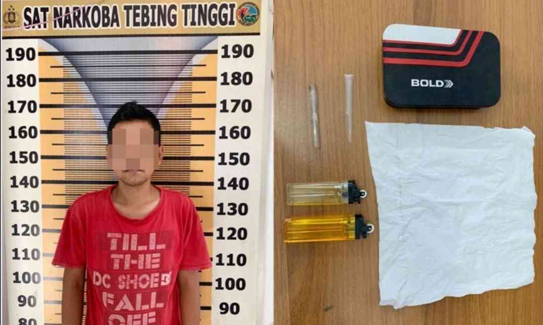 Simpan Narkoba Diatas Lemari, Sat Narkoba Polres Tebingtinggi Amankan Pria Ini