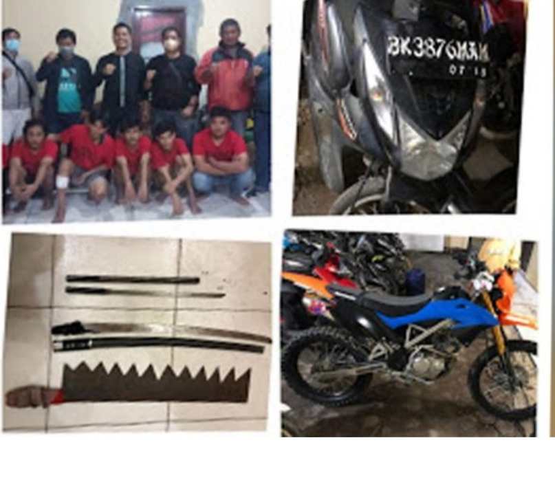 6 Pelaku Begal Diringkus Polsek Delitua, Dua Terpaksa Ditembak Kakinya