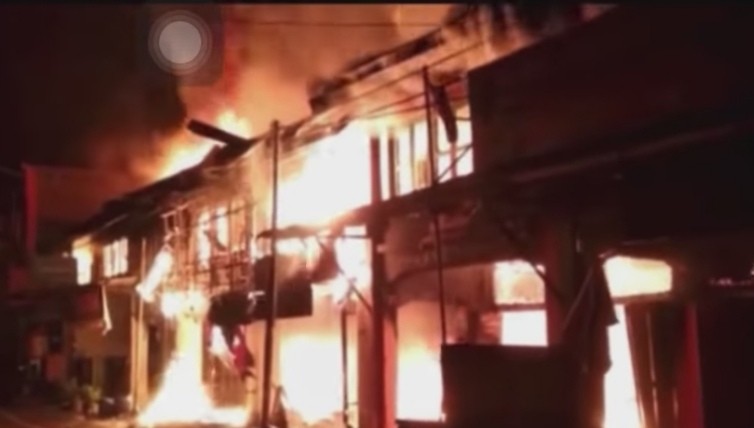 Belasan Ruko di Kota Pinang Terbakar, Dikabarkan Tidak ada Korban Jiwa