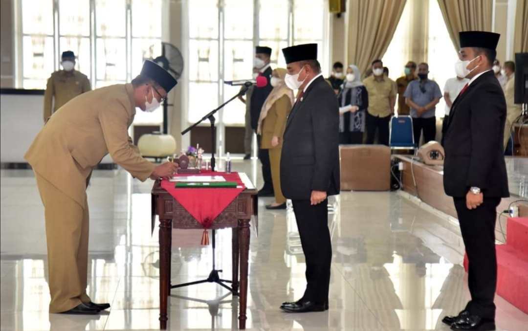 Lantik Tuahta Ramajaya Saragih Jadi Kasatpol PP Sumut, Gubernur Minta Tidak Takut Pada Siapapun