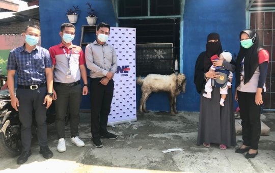 JNE Medan Bagikan Hewan Qurban untuk Pemenang Kuis JNE Tangkap Qurban
