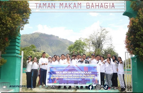 Rutan Balige Kobarkan Semangat Kemerdekaan Lewat Aksi Bersih hingga TMP Soposurung