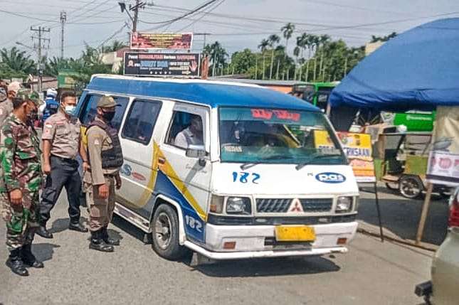 Penyekatan Kendaraan Dipintu Masuk Ke Kota Medan Terus Berlanjut