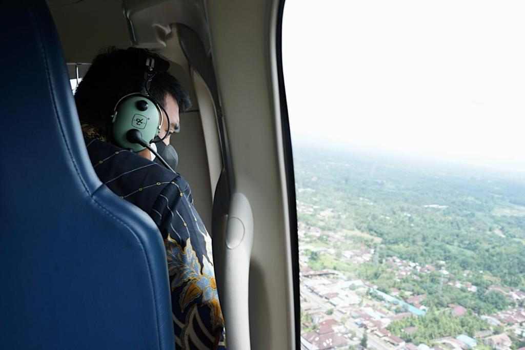 Naik Helikopter, Bobby Nasution Pantau Mobilitas Warga dan Penerapan PPKM Darurat