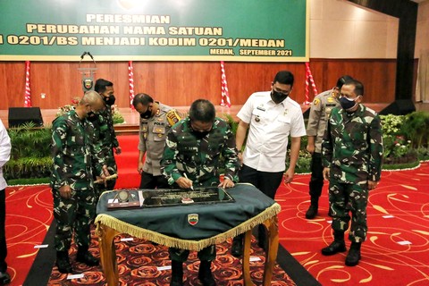 Peresmian Nama Satuan Kodim 0201, Wali Kota Medan Berharap Sinergitas dan Kolaborasi Ditingkatkan