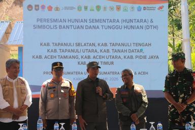 40 Unit Huntara Diresmikan Mendagri, Bupati Tapanuli Utara Pastikan Warga Tak Lagi di Pengungsian