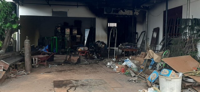 Kebakaran di Huta Melati Nagori SIantar State Simalungun, Satu Unit Rumah Hangus