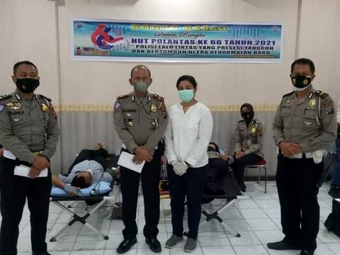 Jelang HUT Korps Sat Lantas Ke-66, Sat Lantas Polres Binjai Gelar Donor Darah 