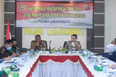 Jelang PSU Jilid II Mulyadi Simatupang Hadiri Rapat Koordinasi di Polres Labuhanbatu