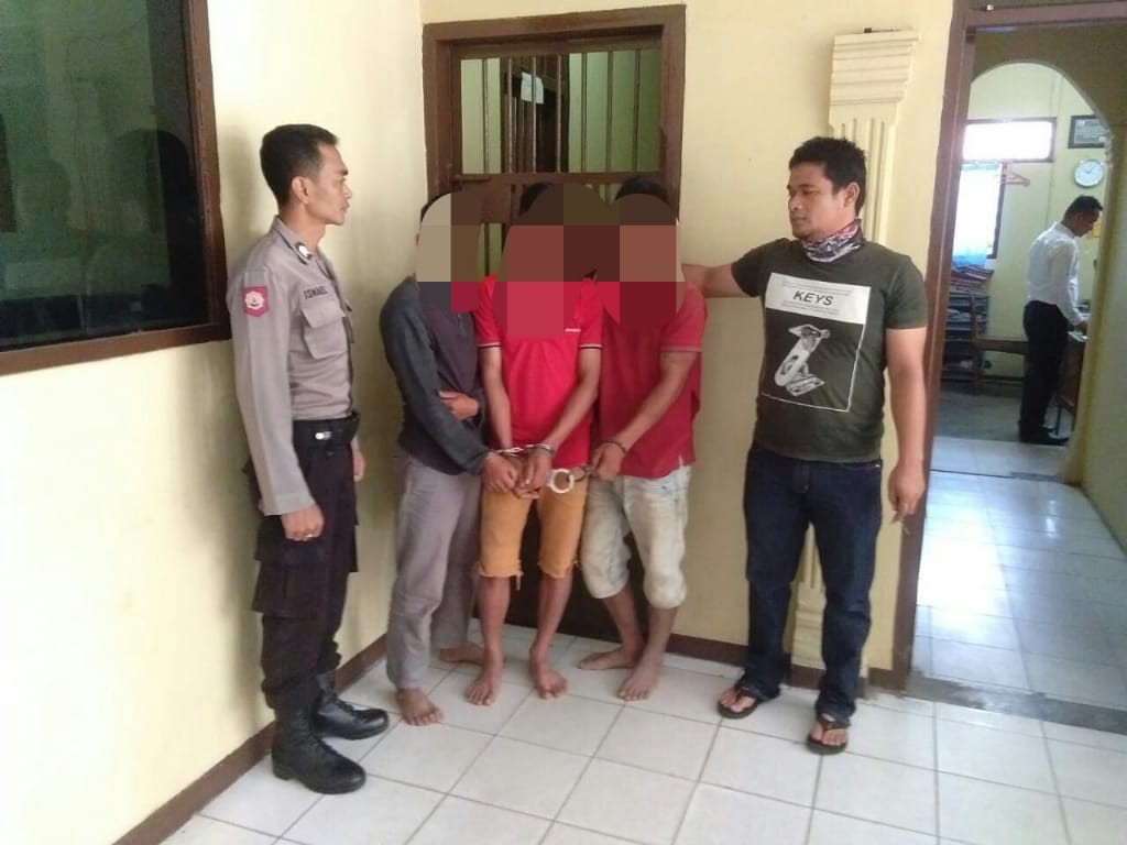 Tiga Pria Warga Terusan Tengah Asahan Diringkus Polsek Prapat Janji Karena Narkoba