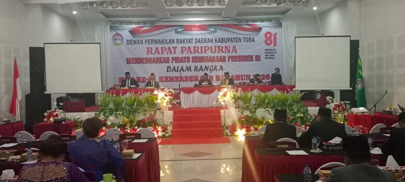 DPRD Toba Gelar Paripurna Dengarkan Pidato Kenegaraan Presiden Prabowo