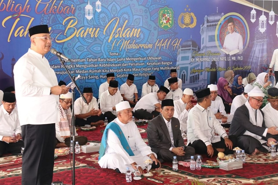 Tahun Baru Islam 1441 H disambut dengan Dzikir dan Budaya Tabligh Akbar di Lapangan Merdeka Medan