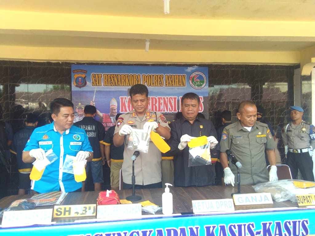 Polres Asahan Ringkus 40 Tersangka Kasus Narkoba Dalam Waktu 20 Hari