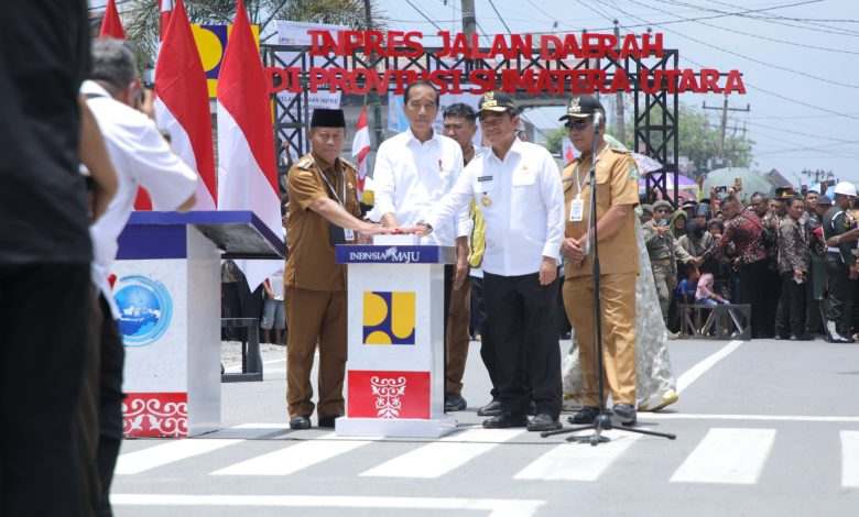 Dampingi Presiden Jokowi, Gubsu Pastikan Pemerintah Bahu Membahu Bangun Infrastruktur Daerah