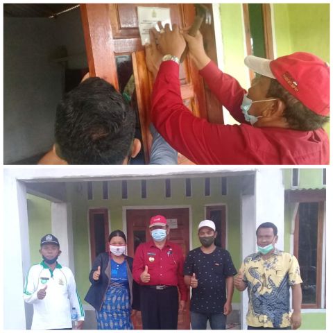 Bupati Samosir Tempelkan Plat BSPS APBD 2019 Bagi Warga Penerima